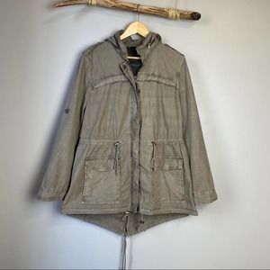 Levi's Tan Hooded Cinched Waist Utility Jacket